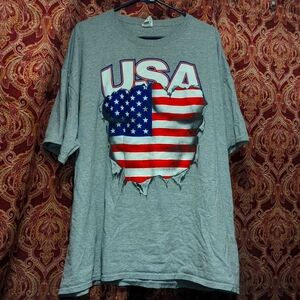 USA flag t-shirt 3xl